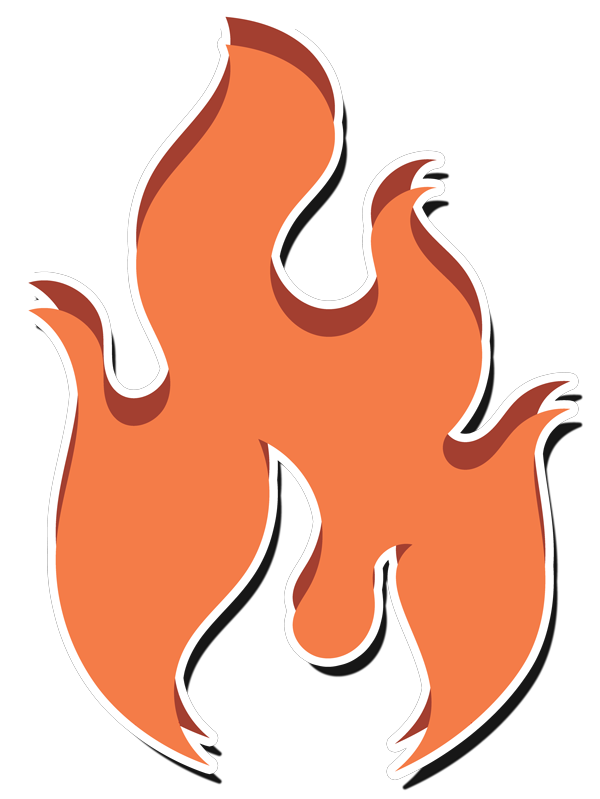 Sticker that looks like fire