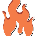 Sticker that looks like fire