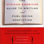The cover of The African American Guide to Writing & Publishing Nonfiction shows an open book with the title of the book superimposed over it. By Jewell Parker Rhodes.